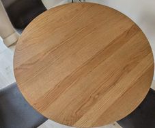 JYSK Round Dining Table - Oak & Black (Perfect Condition)