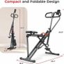 Smart Row-N-Ride Squat Machine  Foldable Upright Trainer, Full-Body Workout for Glutes Quads Core, Adjustable Resistance Bands, Bluetooth & Free SunnyFit App, 150 KG Capacity Image 6