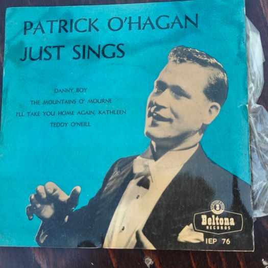 Patrick O'Hagan Sings EP 7", Irish Folk Tenor, Johnny Logan interest