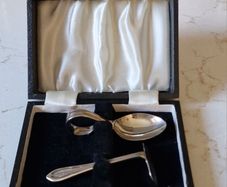 Vintage Baby Spoon & Pusher set