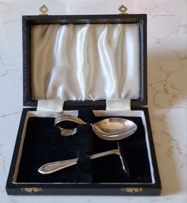Vintage Baby Spoon & Pusher set