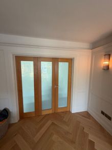 Internal oak door & bi fold internal door