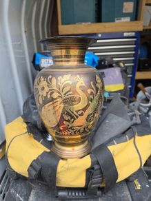 brass vase