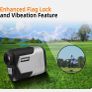 Rechargeable Golf Laser Rangefinder 1200m with Slope Adjusted Flag-Lock Vibration Distance Meter Telescope Hunting Image 5