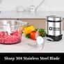 Kitchen in the box 2L+2L Electric Food Processors & Chopper with 304 Stainless Steel Container and Glass Container, 2 Speed Settings, 4 Stainless Steel Blades for Chopping Meat, Baby Food, Vegetable Image 4