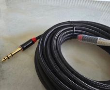 SHULIANCABLE 6.35 mm Guitar Audio Cable, Nylon Braided 6.35 mm to 6.35 mm Jack Audio Cable for Electric Guitar, Electronic Piano, Bass Amplifier, Key Instrumen etc.