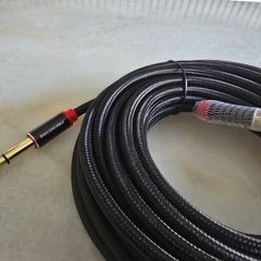 SHULIANCABLE 6.35 mm Guitar Audio Cable, Nylon Braided 6.35 mm to 6.35 mm Jack Audio Cable for Electric Guitar, Electronic Piano, Bass Amplifier, Key Instrumen etc.