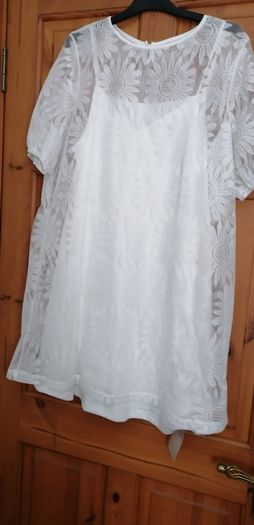 long top  / sheer with under layer new with tag  shein size L suit size 14/16