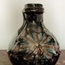 Vintage Bitossi Art Glass Vase with a Dark Glaze and Abstract Floral Design Image 2