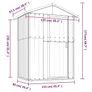 Garden Shed Anthracite 126x97.5x177 cm Galvanised Steel Image 2