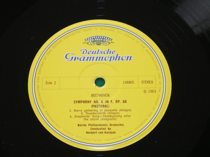 Beethoven Pastoral Herbert Von Karajan Uk Pressing Lp