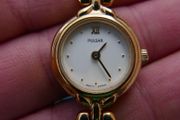 Pulsar Women's Gold Toned Bracelet Band Watch Analog Water Resistant-works well