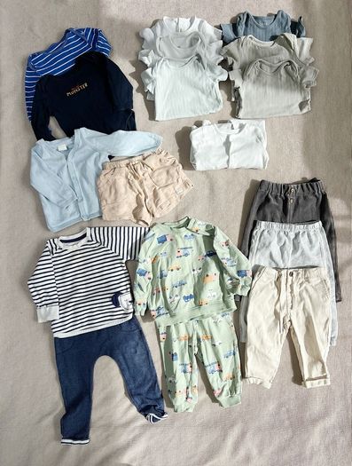 18 Items Baby Boy Essential Winter Clothes Bundles 9-12 Months