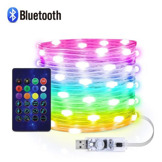 10m  sk6812 RGB IC USB WS2812B Led Fairy Light Strip Christmas Lights Smart Bluetooth USB Music Festoon Street Garland Wedding Birthday Party Decor for Home