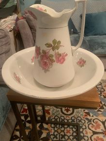 Pink Rose Jug & Basin