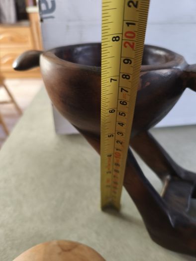 Vintage Hand-Carved African Centerpiece Serving Dish With lids.
