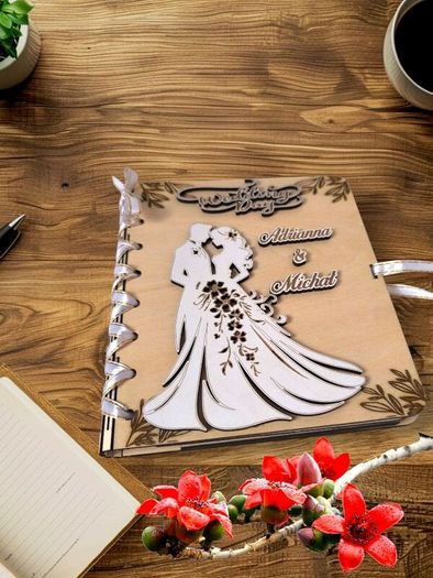 Wedding Gift Card, Personalised Wedding Card, Wooden Wedding Card With Space For Money