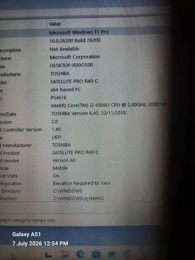 Toshiba Satellite Pro laptop