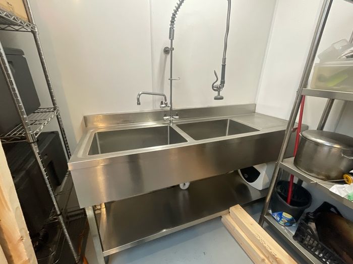 Commercial double sink
