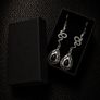 Vintage 925 Sterling Silver & Colour Changing Amethyst Witchy Gothic Snake Earrings Image 2