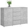 Sideboard Concrete Grey 120x35,5x75 cm Chipboard Image 3