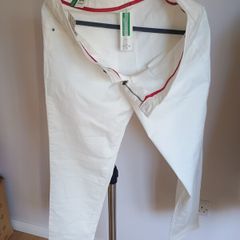 White chinos Bennetton, size 50, skinny