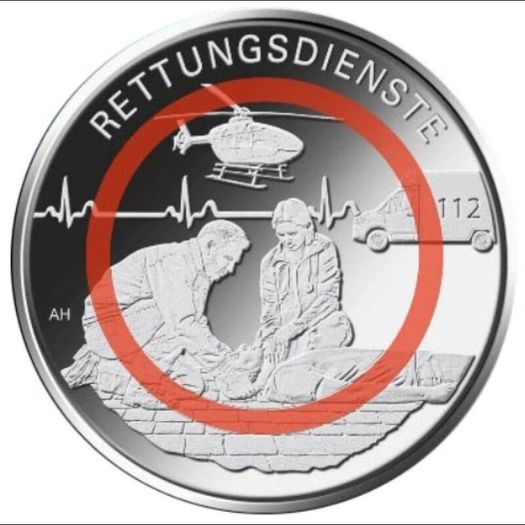 Germany 10 Euro Commemorative Coin 2026 - Emergency Services. Mint D. Uncirculated.