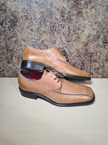 mens CLARKS GOLD COAST shoes brown tan leather square toe Size UK 10 EU 44 BRAND NEW