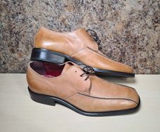 mens CLARKS GOLD COAST shoes brown tan leather square toe Size UK 10 EU 44 BRAND NEW