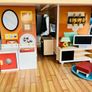 Doll house on wheels. Furniture perfect size for barbies Image 2
