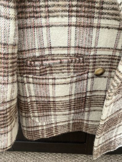 Sezane wool/cotton check Blazer