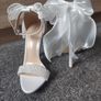 new white amazing heels with bow size UK 2 Image 6