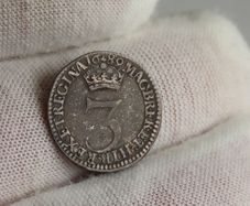 William of Orange and Mary 1689 Silver Three Pence 3d