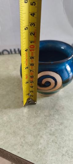Jack O'Patsy Blue & Green Swirl Round Belly Mug Hand Crafted Ireland