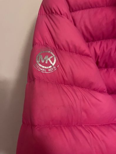 michael kors pink light down/feather puffer jacket