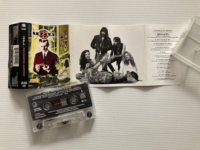 Tesla Psychotic Supper Cassette Tape VG / / VG