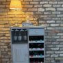Grey Drinks Cabinet - wine rack Image 4