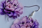 Morning Lilac Peony Earrings