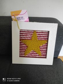 Beautiful Punch needle artwork framed