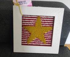 Beautiful Punch needle artwork framed