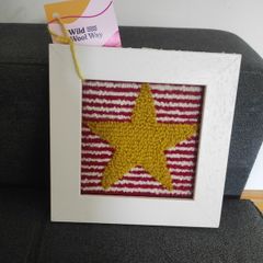 Beautiful Punch needle artwork framed