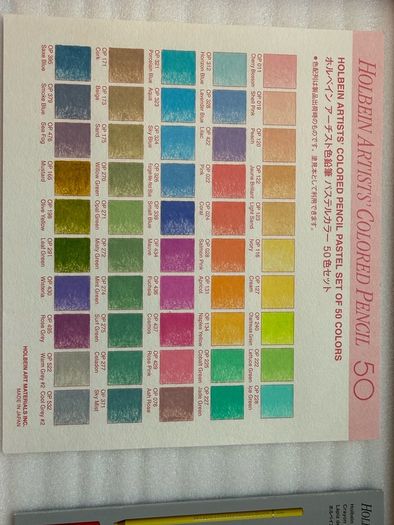 Holbein Artist Coloured Pencils 50 Pastel Set