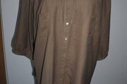 Jeffrey and Paula Dark beige plus size blouse size UK24 EU52 Postage included