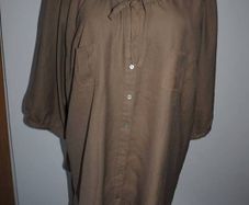 Jeffrey and Paula Dark beige plus size blouse size UK24 EU52 Postage included