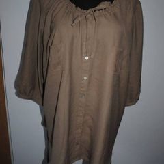 Jeffrey and Paula Dark beige plus size blouse size UK24 EU52 Postage included