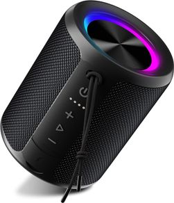 Ortizan Mini Speakers With Led Light, Louder Volume & Enhanced Bass, IPX7 Waterproof, 30H Playtime, Durable Loud Outdoor Speaker for Travel, Sport