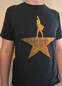 Hamilton T-shirt and pencil case/makeup bag