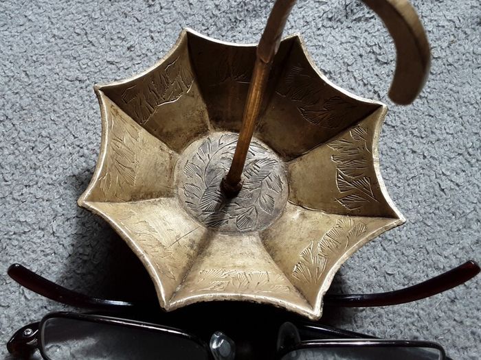 Brass coin/ trinket umbrella dish