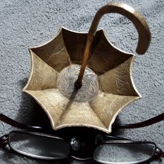 Brass coin/ trinket umbrella dish