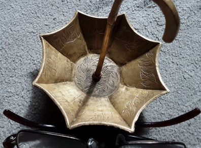 Brass coin/ trinket umbrella dish